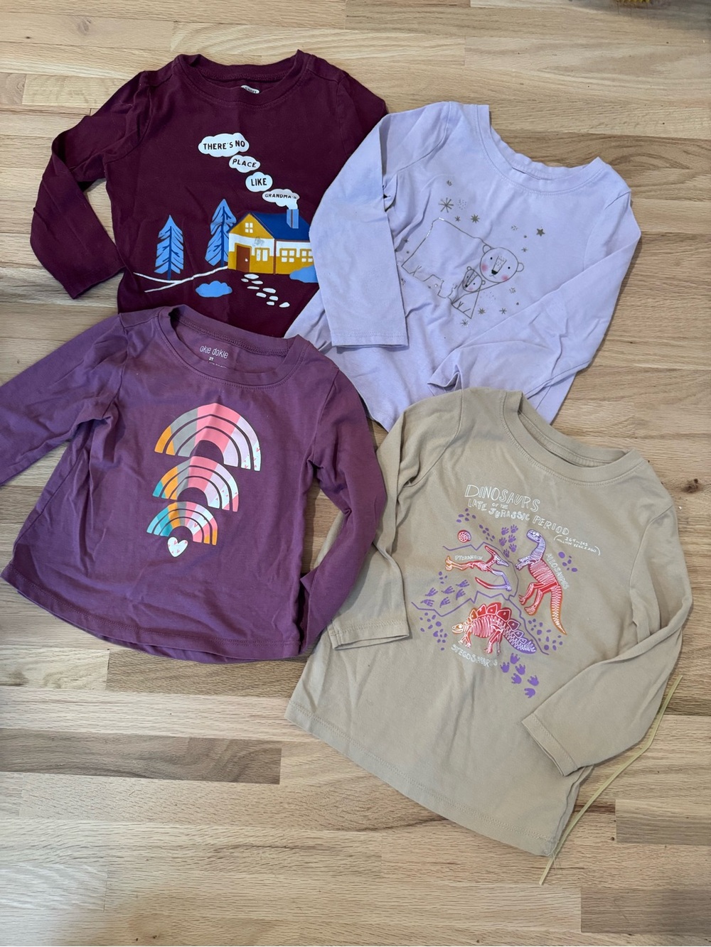 long sleeve children’s t-shirts size 2T